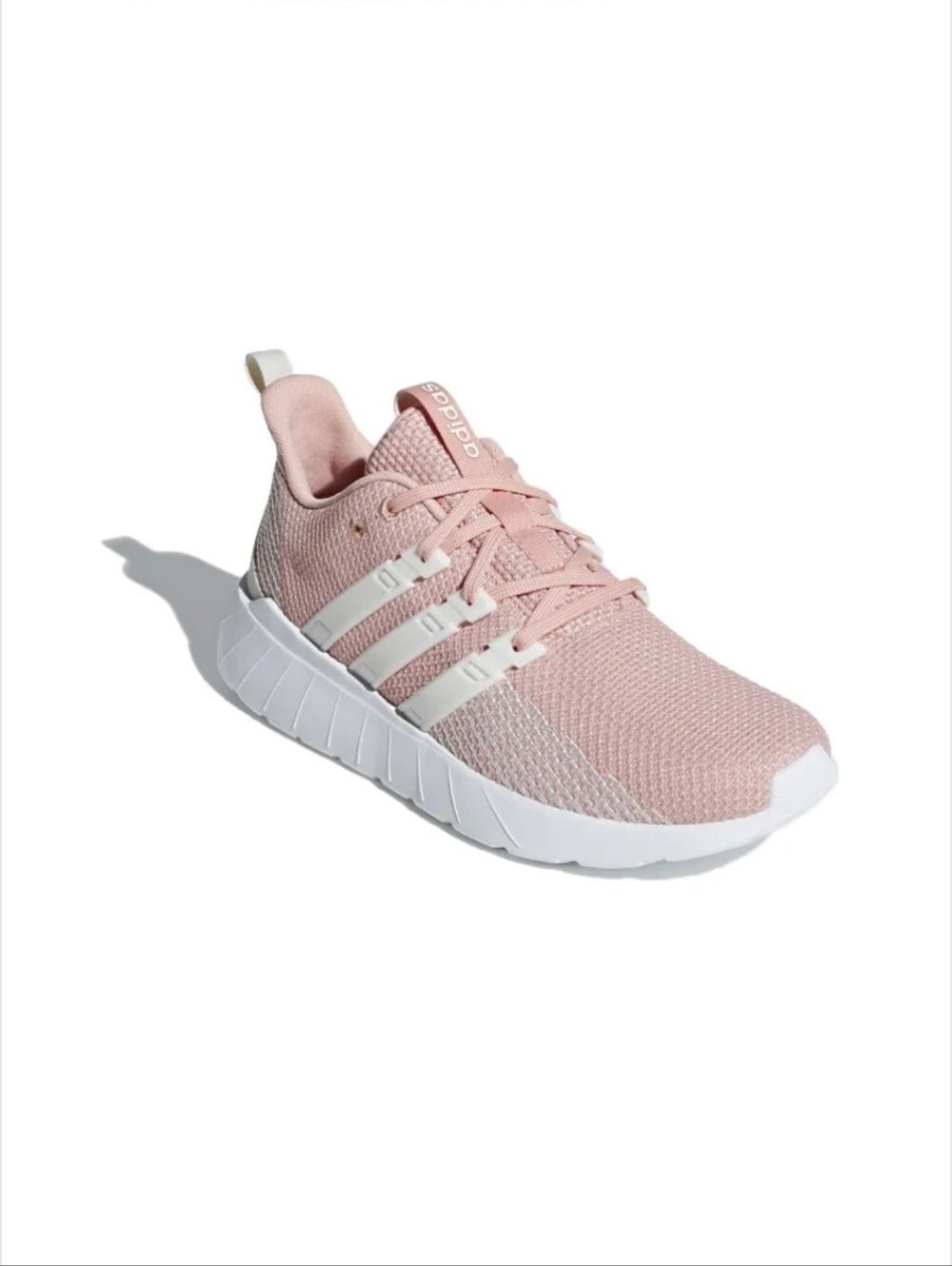 adidas Neo Questar Flow Pink and White Knit  Sneakers Women's 8